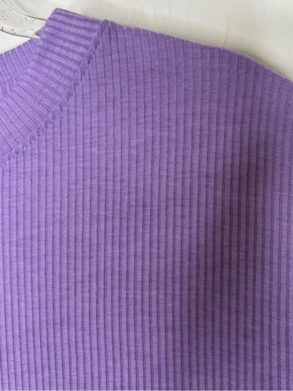 Dressed In Lala Purple Lavender Ribbed Playsuit Top Only Size Small - Picture 9 of 9